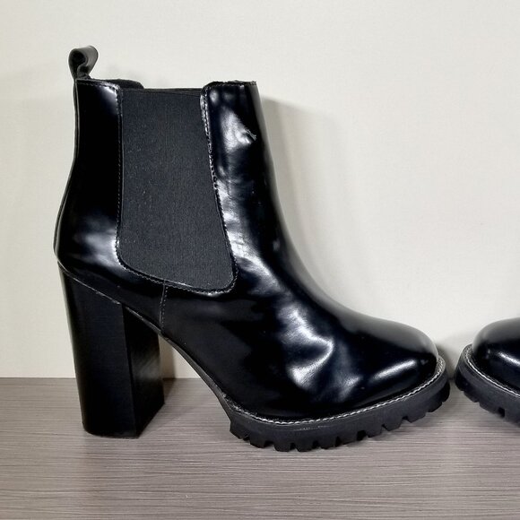Jeffrey Campbell Cavalry Chelsea Boot, Black Leather, Women’s Size 9.5 M - Picture 7 of 12